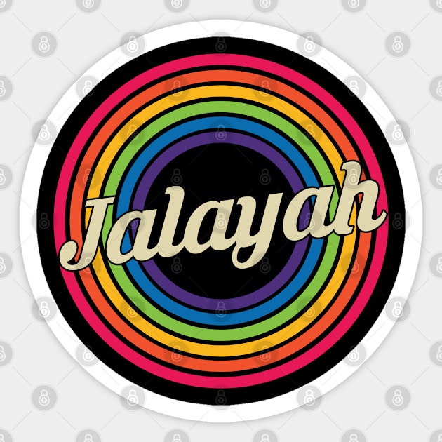 Jalayah - Retro Rainbow Style Sticker by MaydenArt